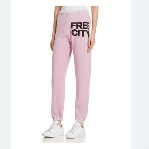 Free City Women's Pink Featherweight Sweatpants